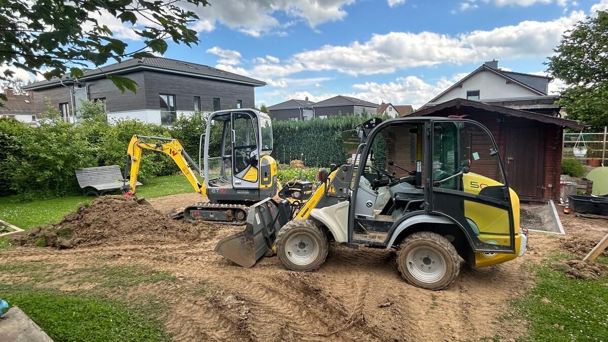 Baggerarbeiten für Erdarbeiten in Gudensberg